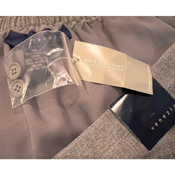 Deadstock Venezia Lane Bryant 90 Style Maxi Skirt Slit Embroidered SZ 14 16 Gray - Picture 12 of 12